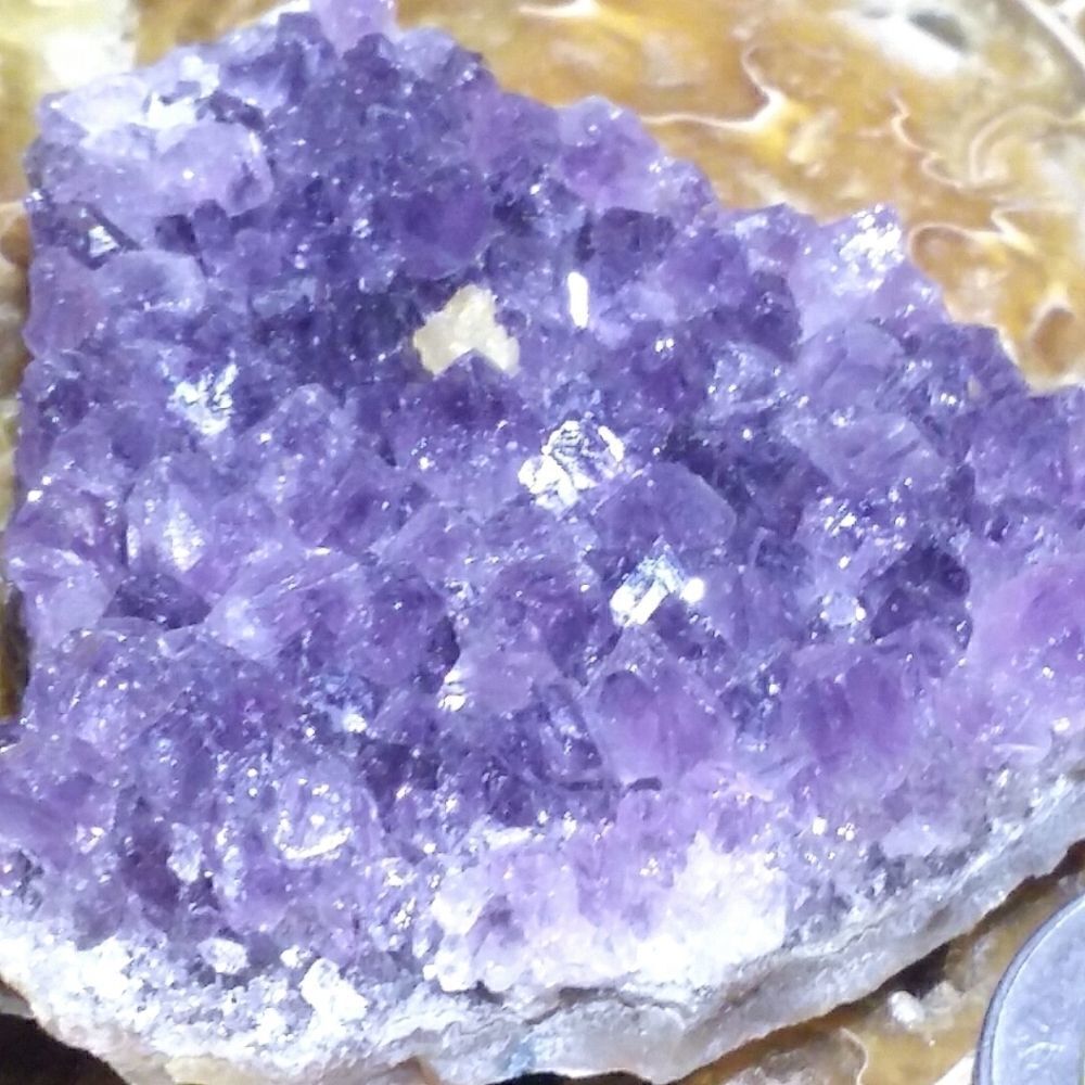 2" Triangular Amethyst Crystal Cluster - Picture 4 of 4